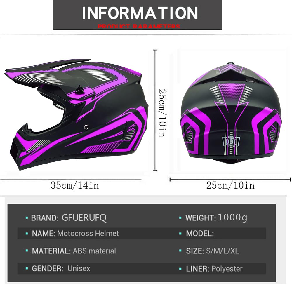 Adult Off-Road ATV Motocross Helmets with Goggles Gloves E671