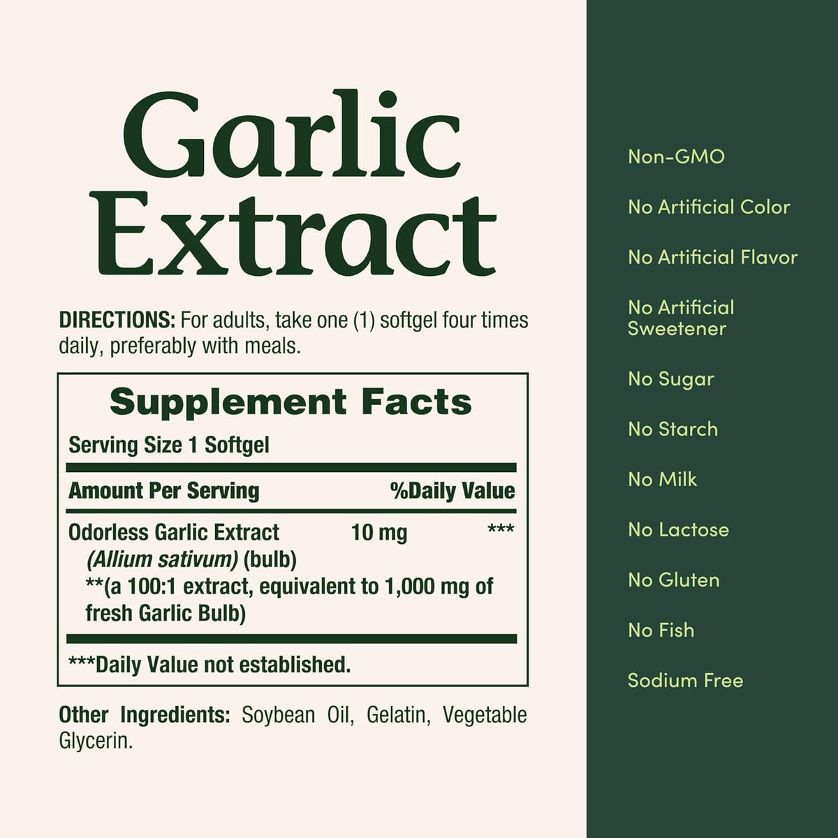Garlic Extract 1000 mg Softgels Pack of 2 X887607