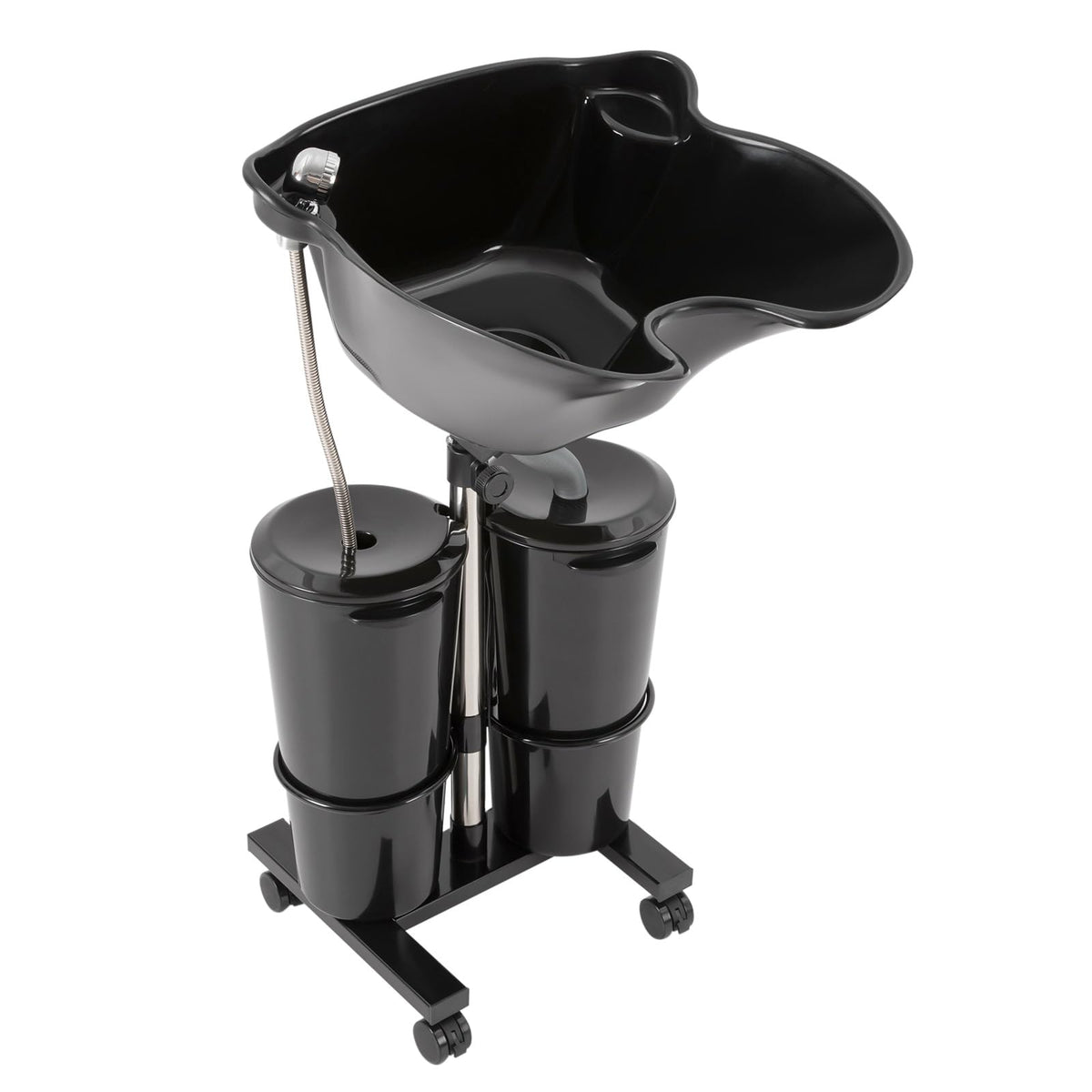 Portable Shampoo Bowl with Electric Pump, Adjustable Height, Dual Bucket Design Q4812
