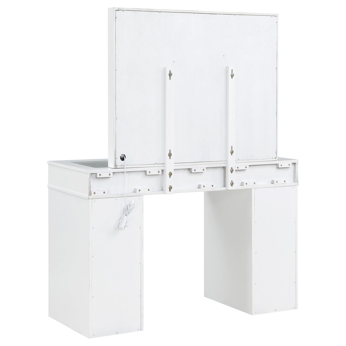 White Velvet 9-Drawer Vanity Table Set H7743