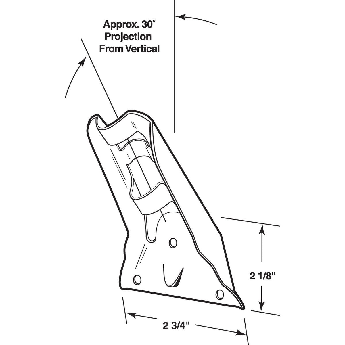 Zinc-Plated Steel Flagpole Bracket I5865