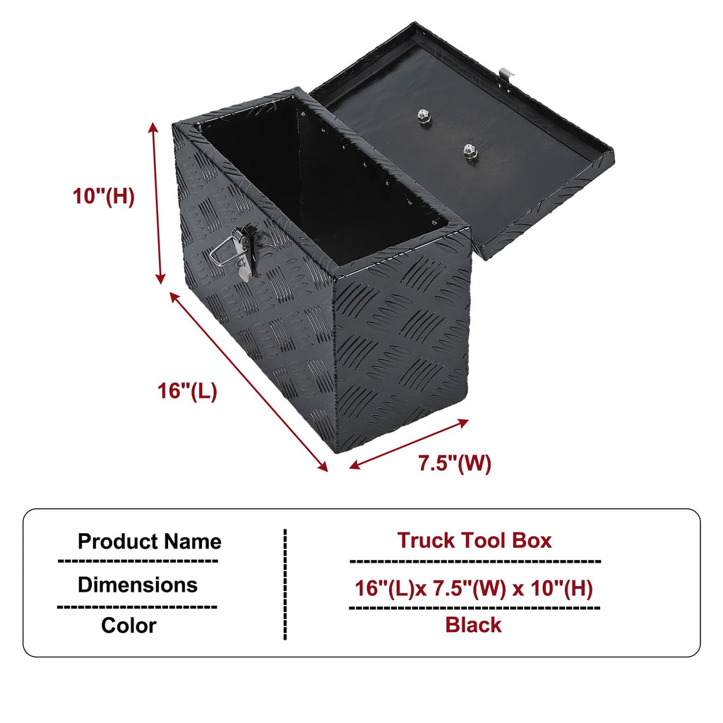 16 Inch Heavy-Duty Aluminum Truck Tool Box with Stripe Tread Design T97670
