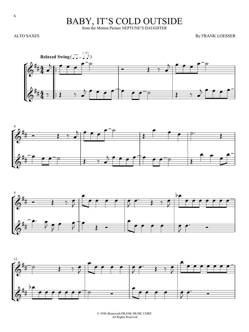 Christmas Alto Saxophone Duets M25344