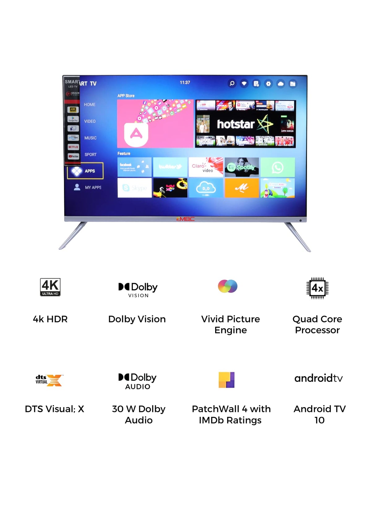 55 inches HD Smart LED TV Q4878