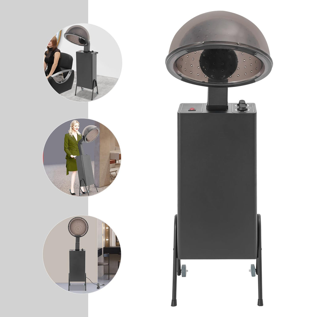 Black 1200w Hooded Hair Dryer with Timer P297056