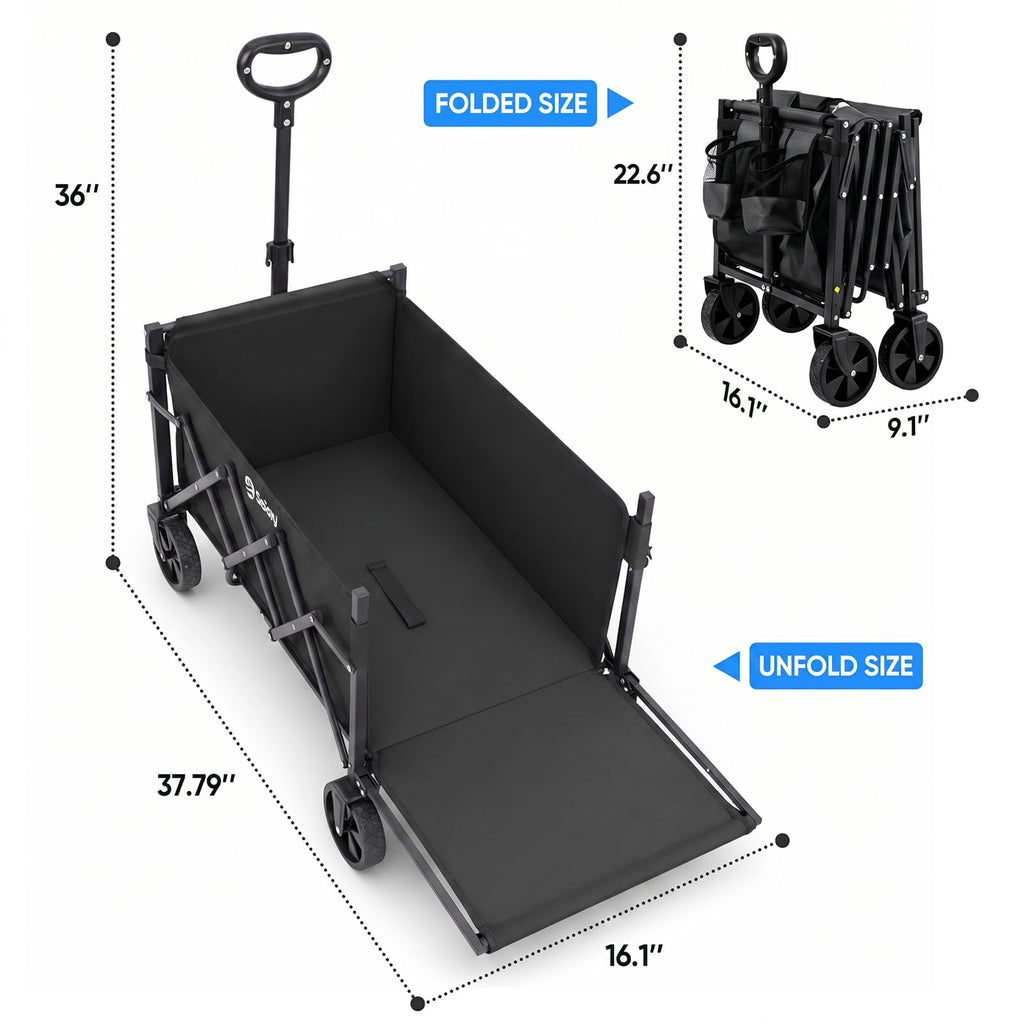 Collapsible Wagon with Tailgate, 300 lb Capacity Z88812