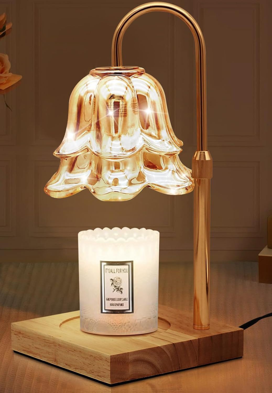 Adjustable Dimmable Candle Warmer Lamp with 2 Bulbs R934