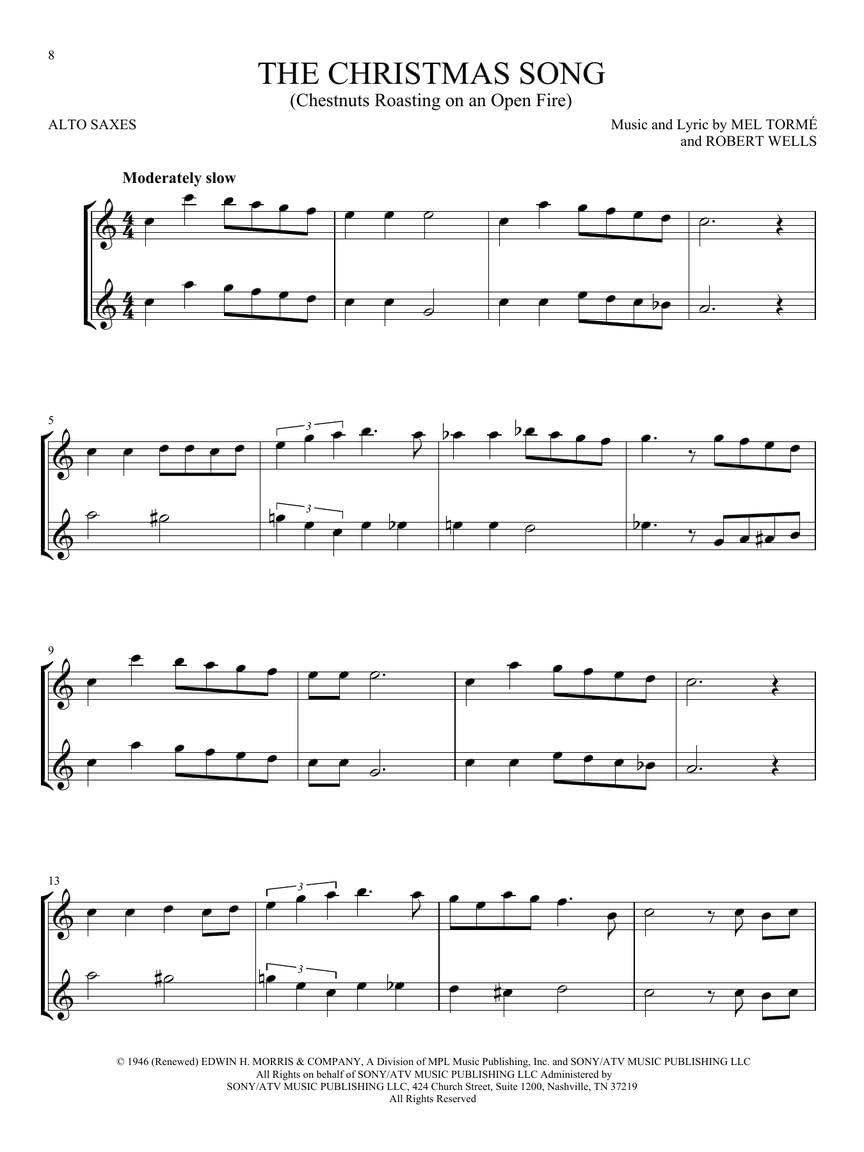 Christmas Alto Saxophone Duets M25344