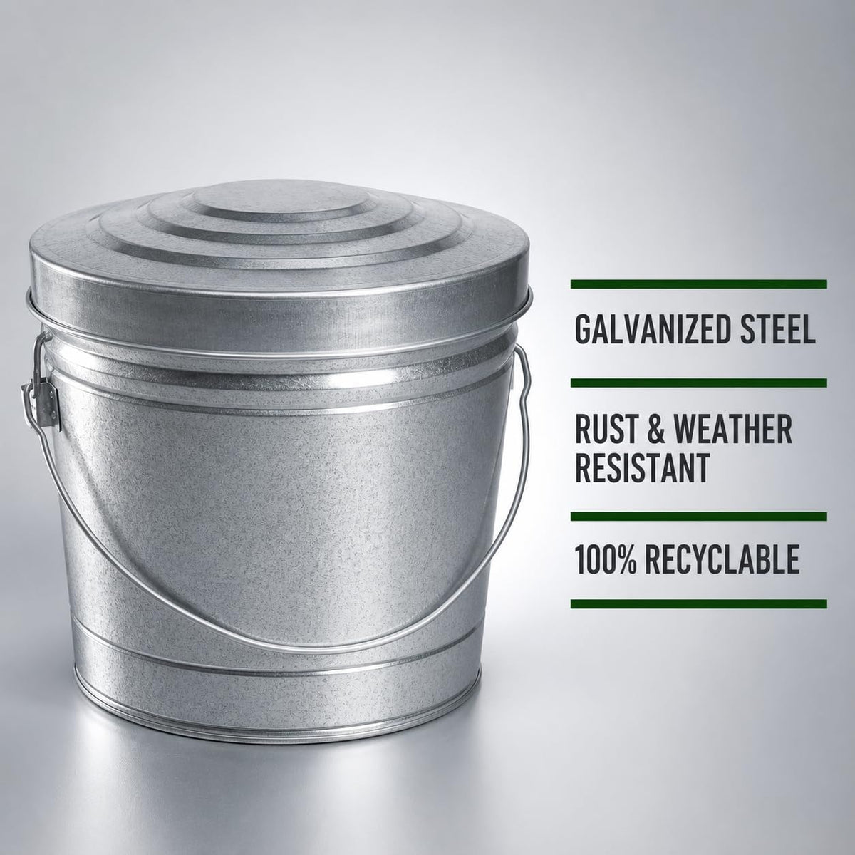 6 Gallon Steel Locking Can with Wire Handle D704850