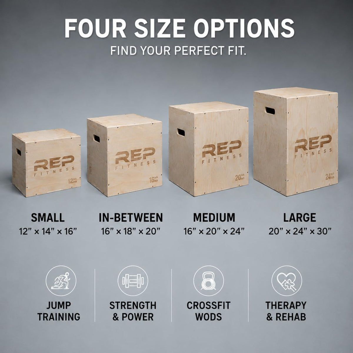 Wood Jump Box 12 to 30" Range of Wooden Step Platforms I7309