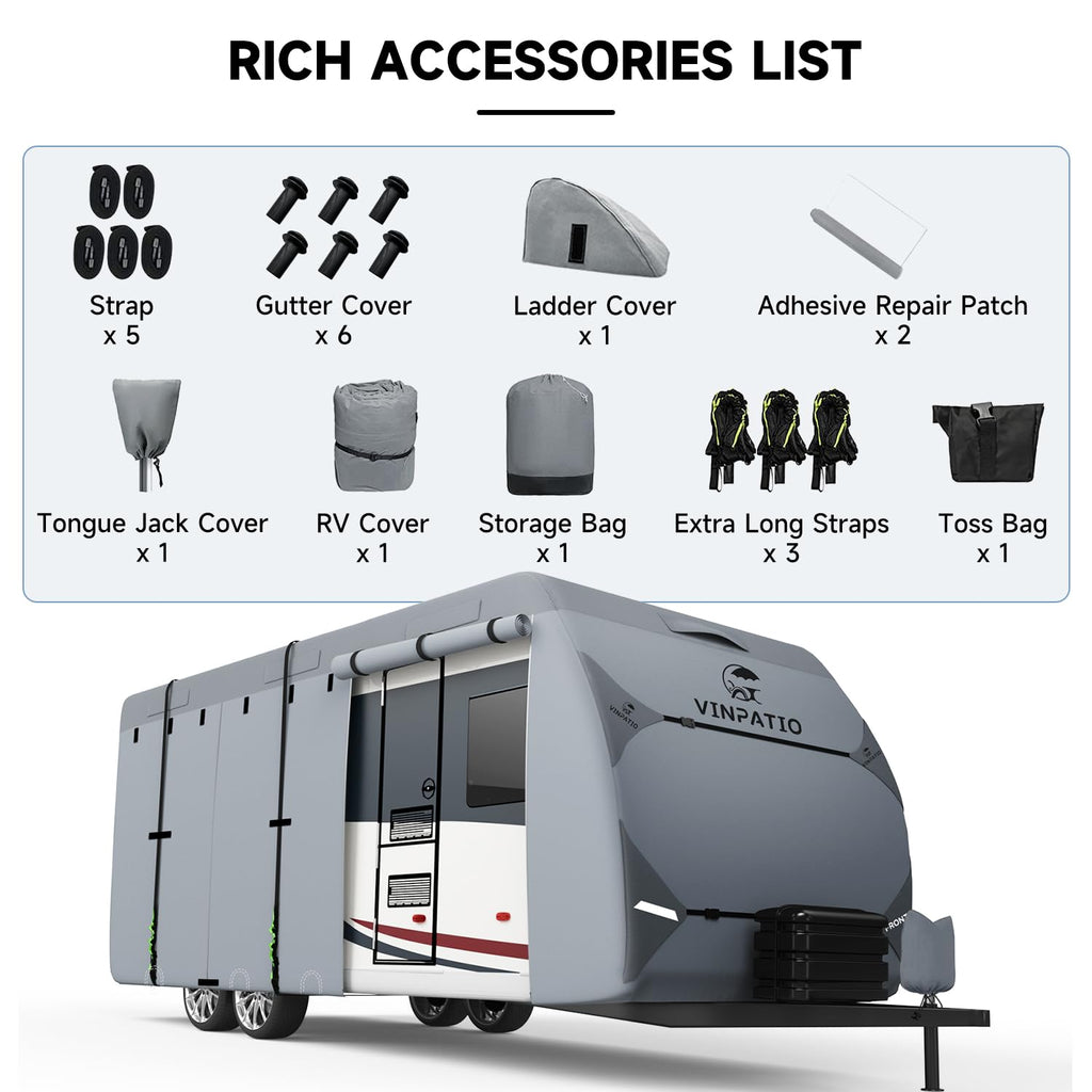 7 Layers Travel Trailer Cover Fits 30'-33' S683507