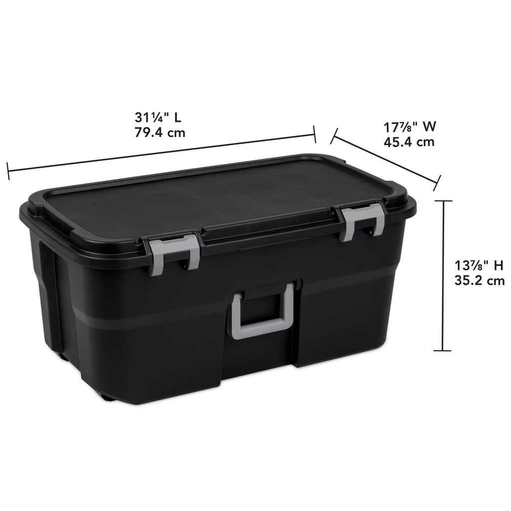 Black 22 Gal Wheeled Polypropylene Storage Trunk B770