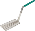 11" x 4-3/4" Rectangular Deep Fry Basket Press Heavy Duty Nickel Plated Iron with Green Coated Handle H788