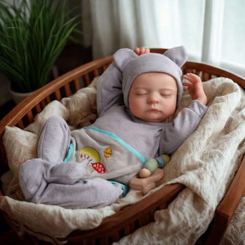 17 Inch Silicone Realistic Reborn Baby Doll with Feeding Kit E284