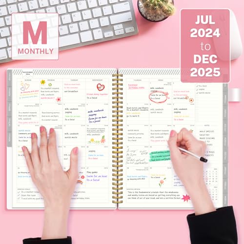 Pink 18-Month Monthly Planner, 8.5" x 11", Spiral Binding C539