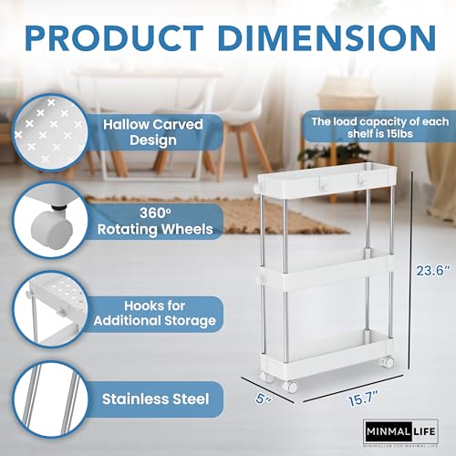 4 Tier Rolling Cart with Wheels Q77006