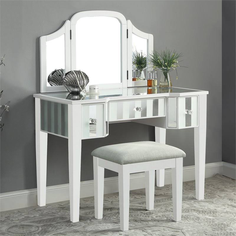 White Contemporary Vanity Set T3493