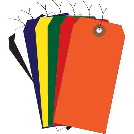 Red Plastic Shipping Tags, 100/Case G445