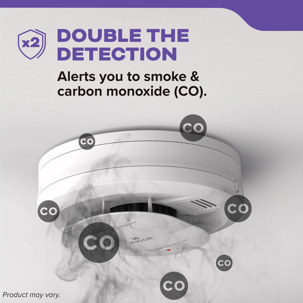 Smoke & CO Detector, AA Battery-Powered, 3 Pack D487