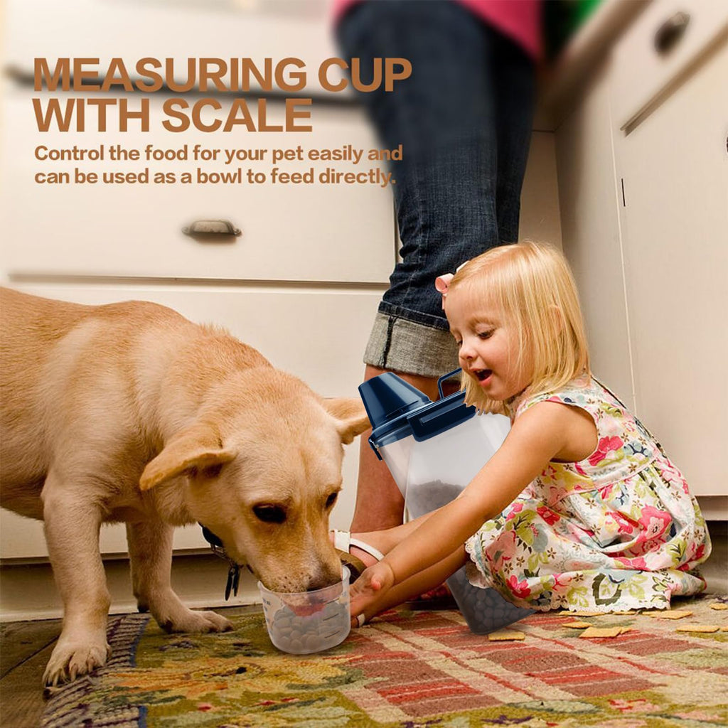 Airtight Pet Food Storage Container with Measuring Cup Z904433