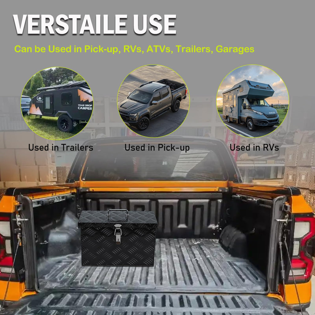 16 Inch Heavy-Duty Aluminum Truck Tool Box with Stripe Tread Design T97670