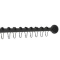 Matte Black Adjustable Shower Rod with Ring E241359