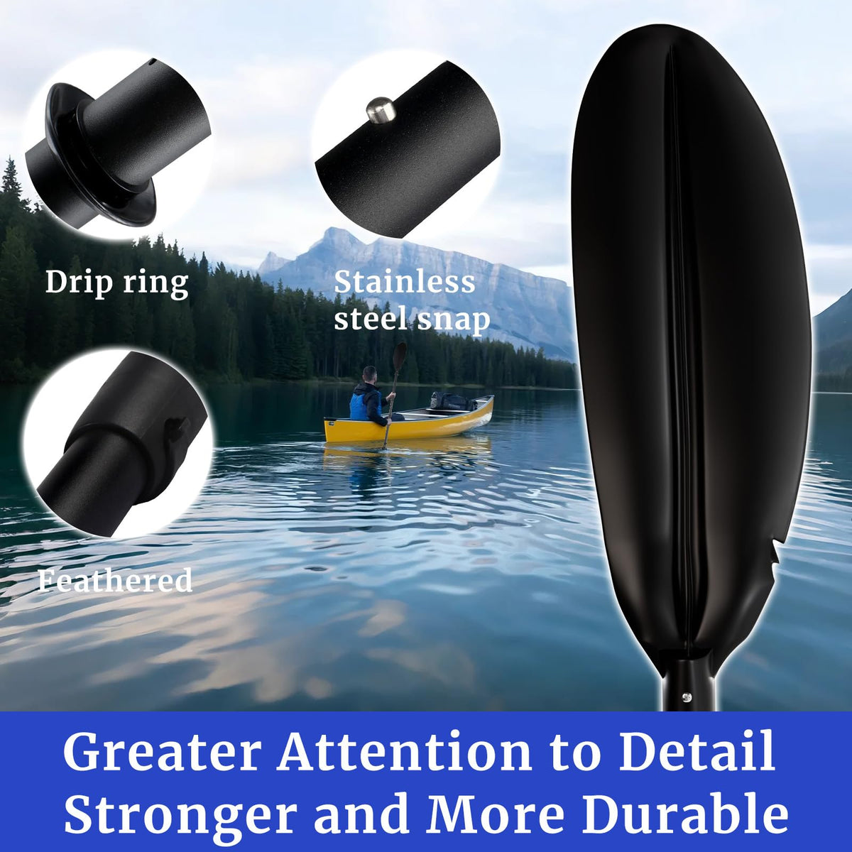 Adjustable Kayak Paddle with Paddle Leash E50711