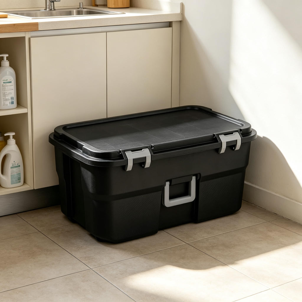 22 Gallon Lockable Heavy-Duty Plastic Storage Trunk Z31942