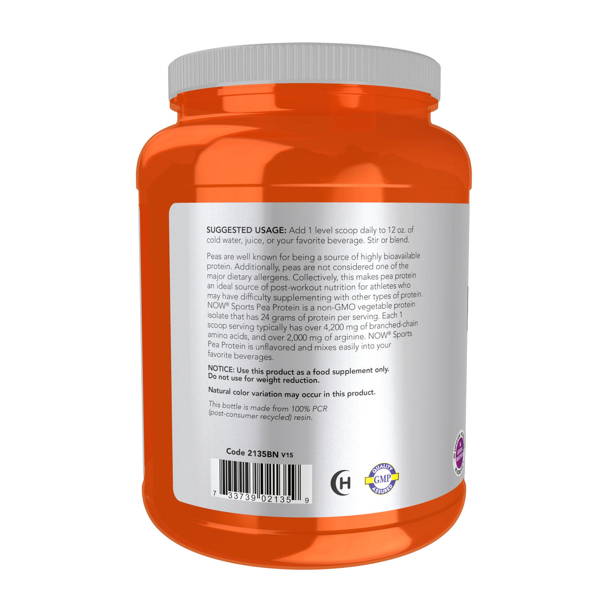 Pea Protein Unflavored Powder 2 lbs F1414