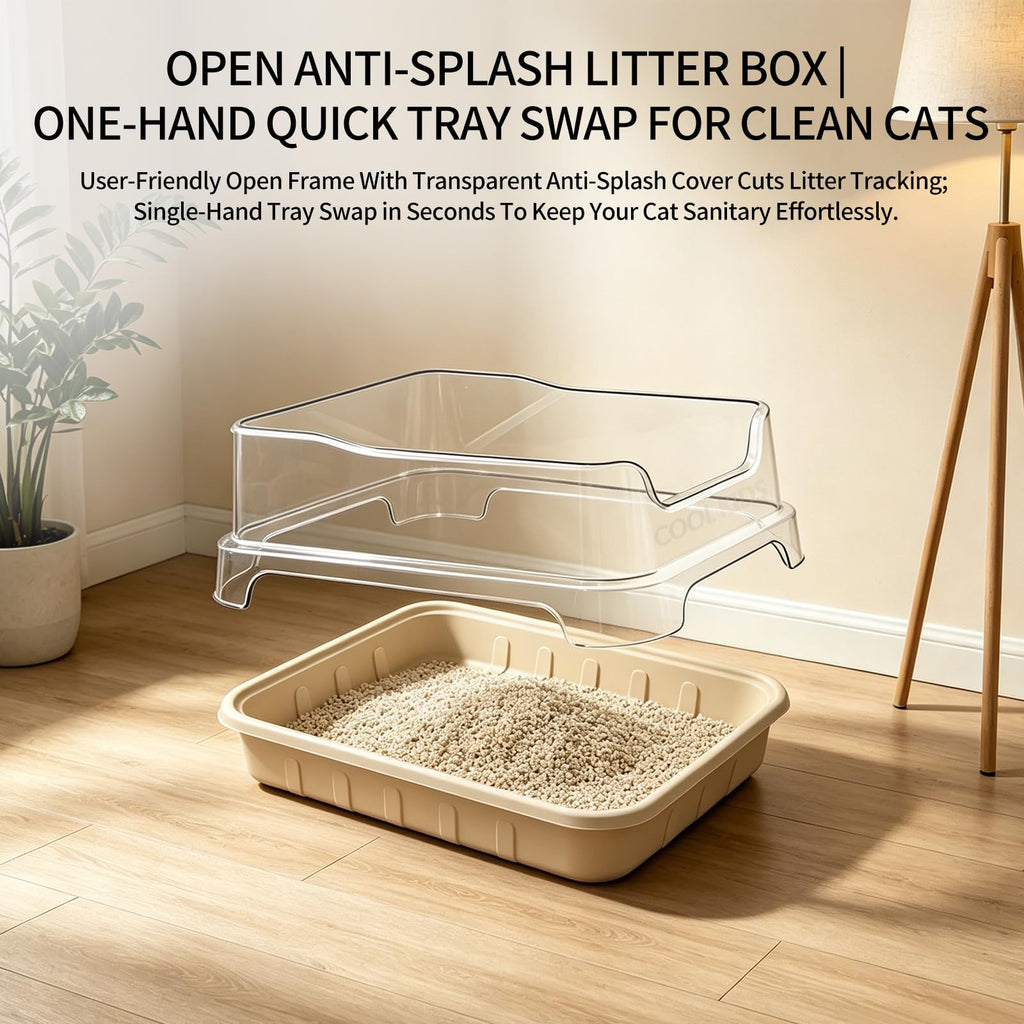 1+5 Pack Disposable Litter Boxes for Cats Y837001