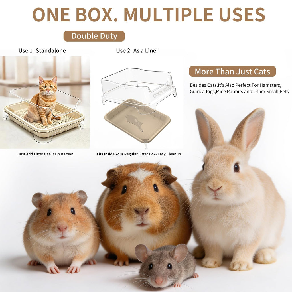 1+5 Pack Disposable Litter Boxes for Cats Y837001