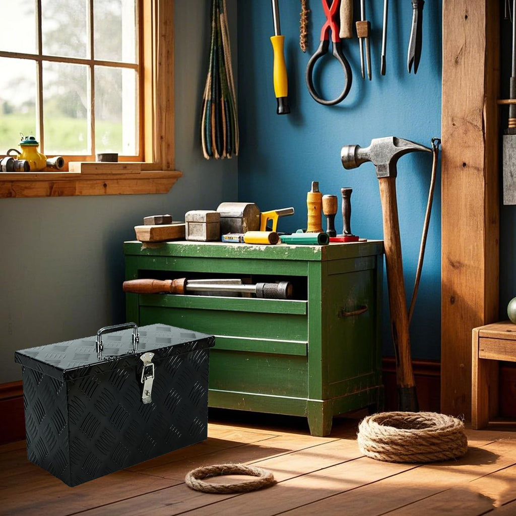 16 Inch Heavy-Duty Aluminum Truck Tool Box with Stripe Tread Design T97670