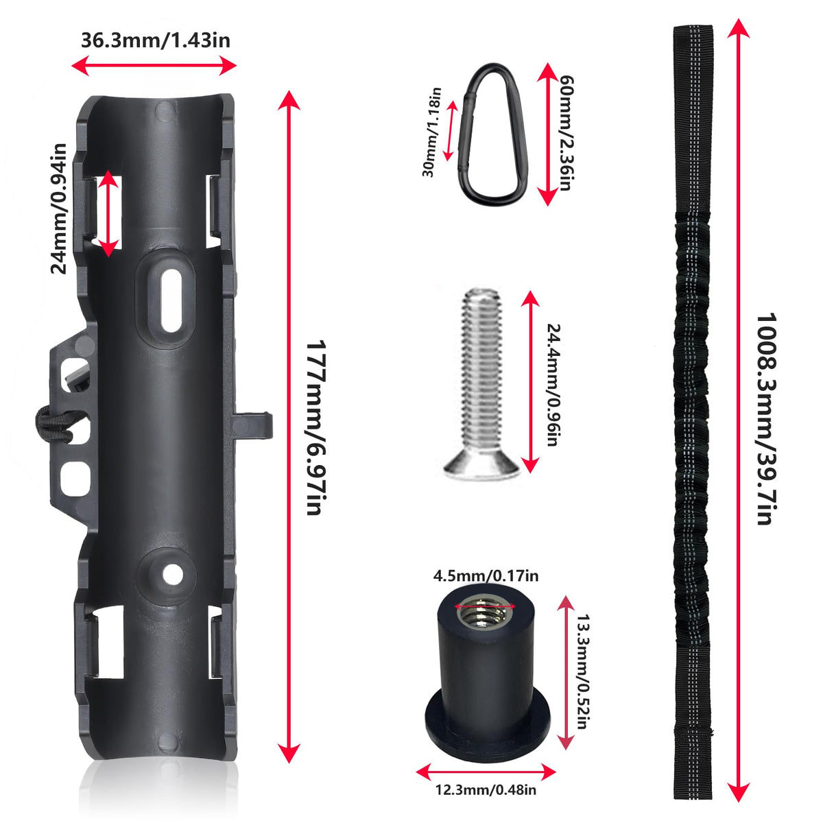 2PCS Kayak Paddle Holder with Leashes & Locking Kits T241