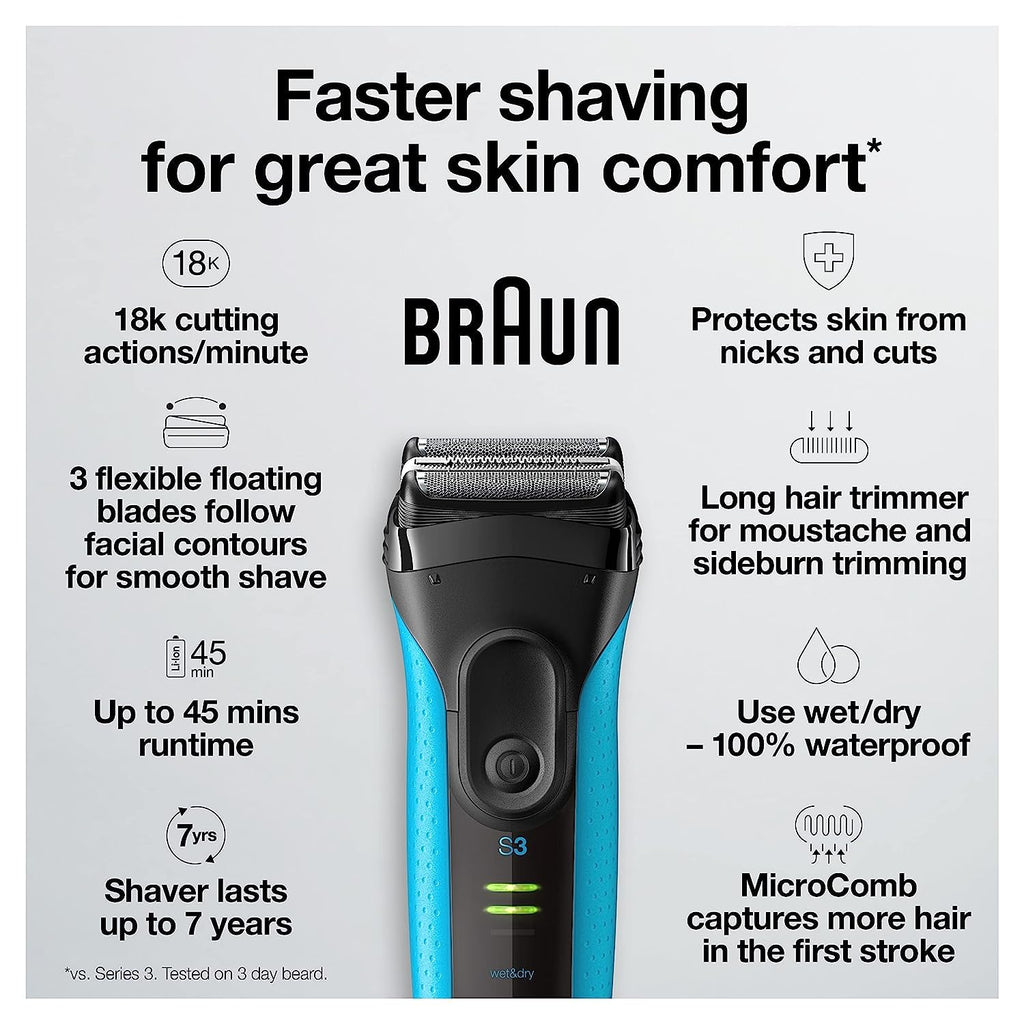 Electric Series 3 Wet & Dry Foil Shaver with Precision Trimmer C180673