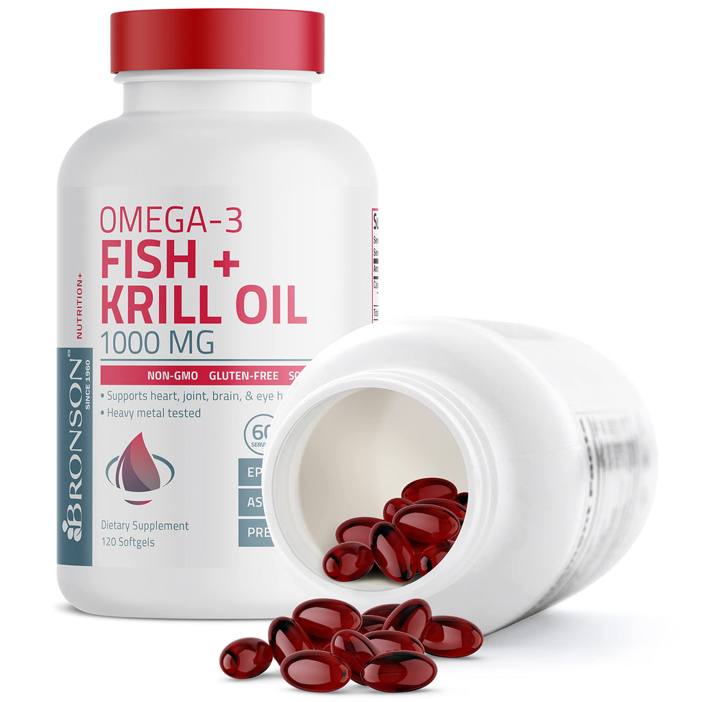 Omega-3 Fish + Krill Oil 1000 mg Softgels V3407