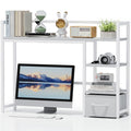 White Wood Desk Shelf with Drawer T991078