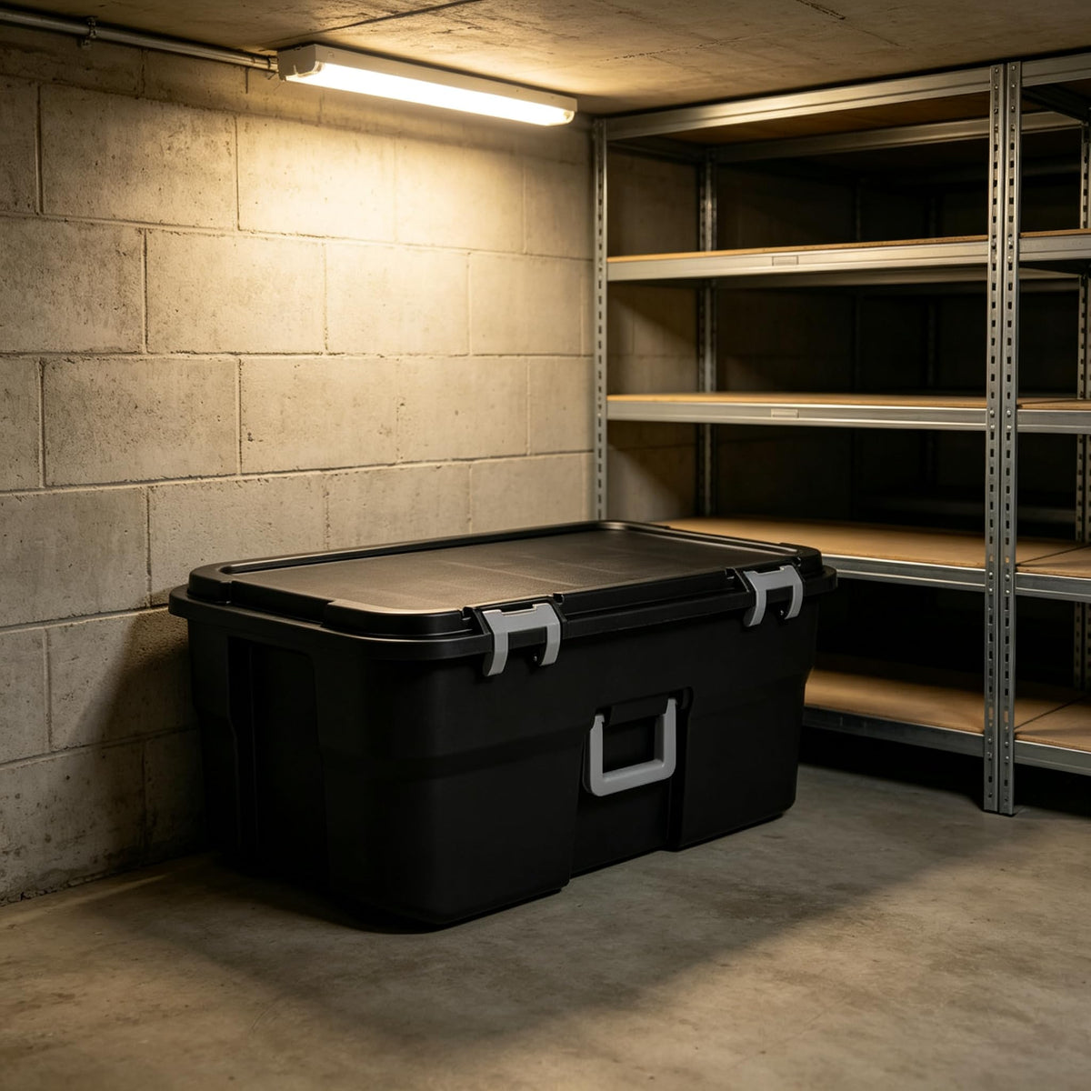 22 Gallon Lockable Heavy-Duty Plastic Storage Trunk Z31942
