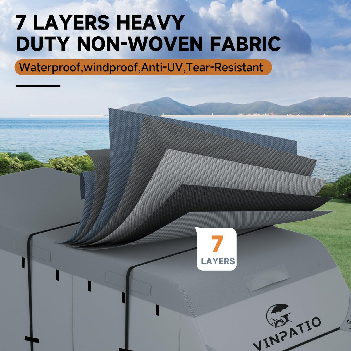 7 Layers Travel Trailer Cover Fits 30'-33' S683507