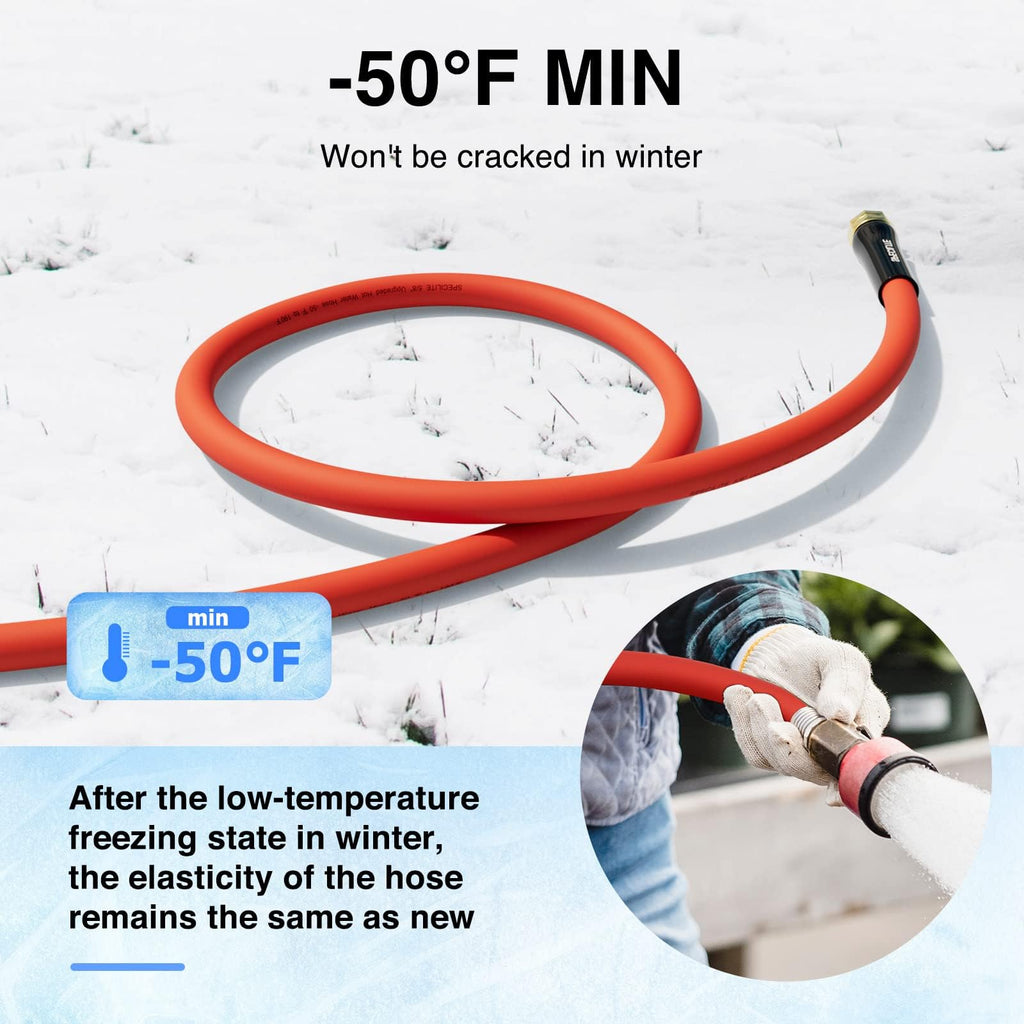 5/8" x 100FT Hot/Cold Rubber Garden Water Hose D845028