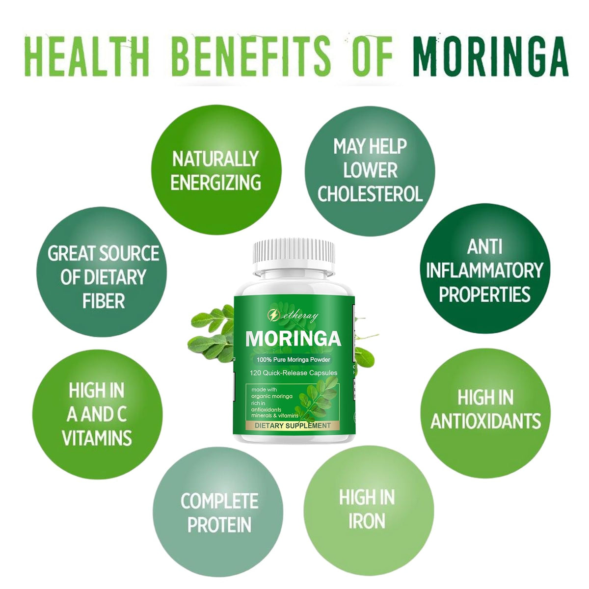 Moringa Capsules 800mg 120 Capsules N5708