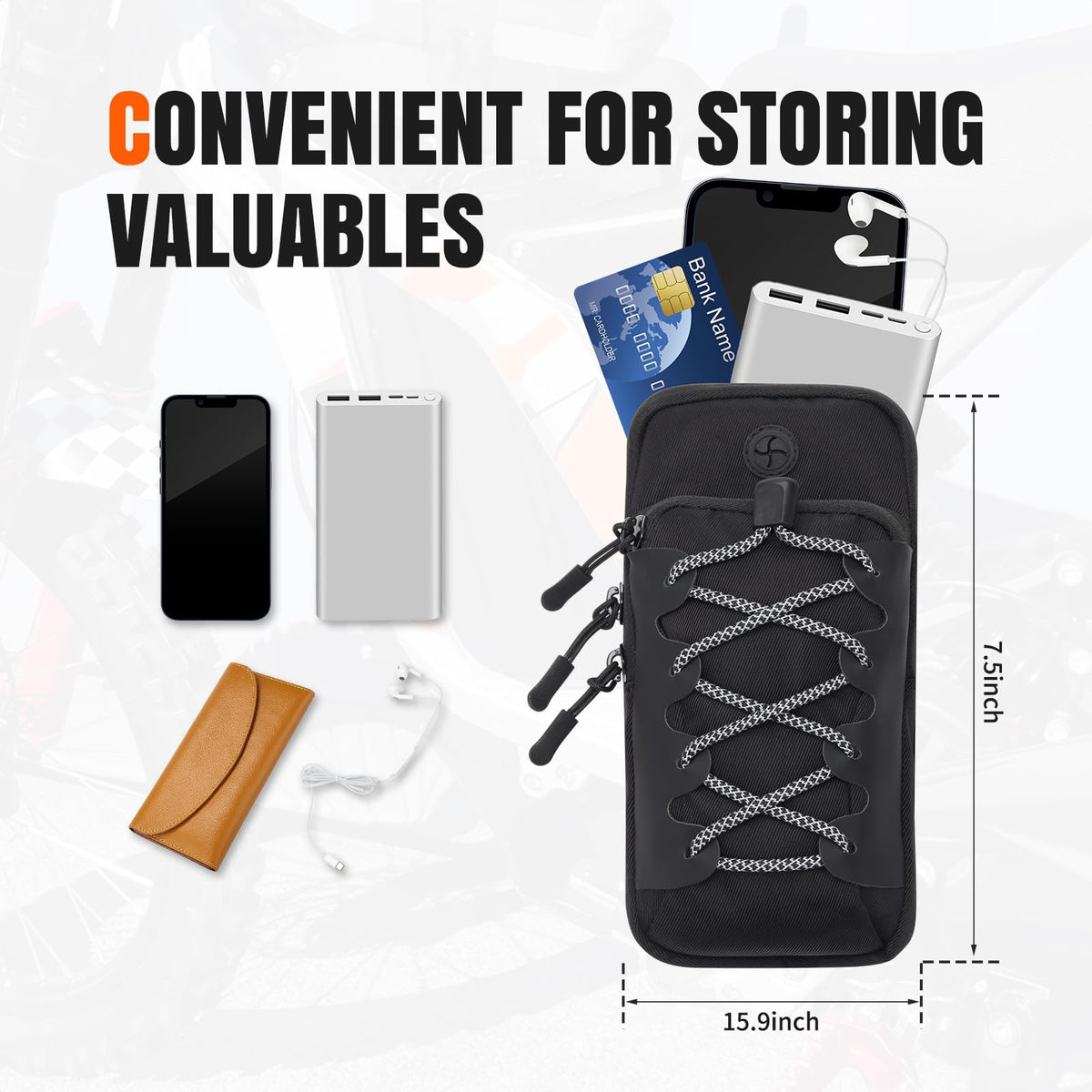 Black Dirt Bike Frame Bag Y7370