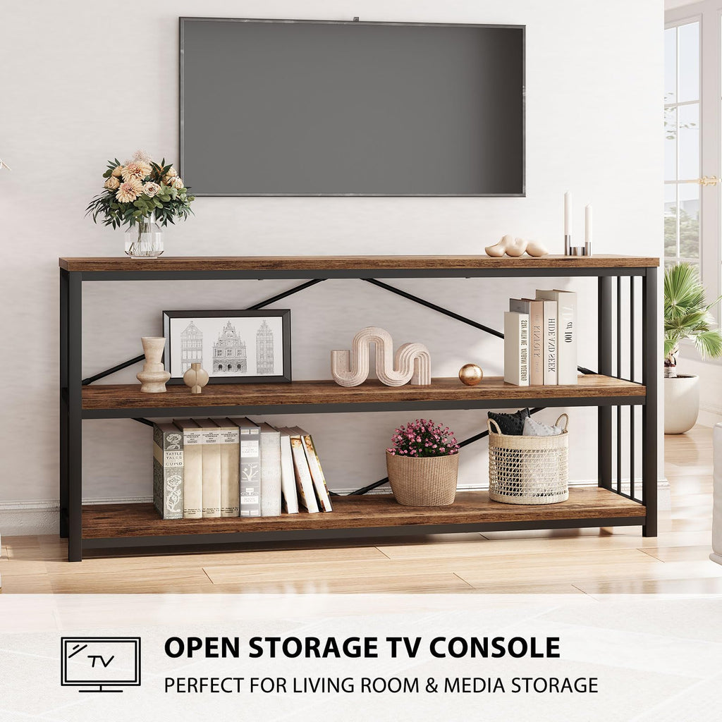 70 Inch Rustic Brown Console Table A6853