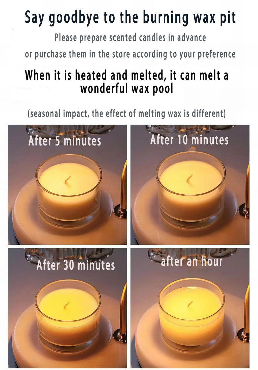 Adjustable Dimmable Candle Warmer Lamp with 2 Bulbs R934