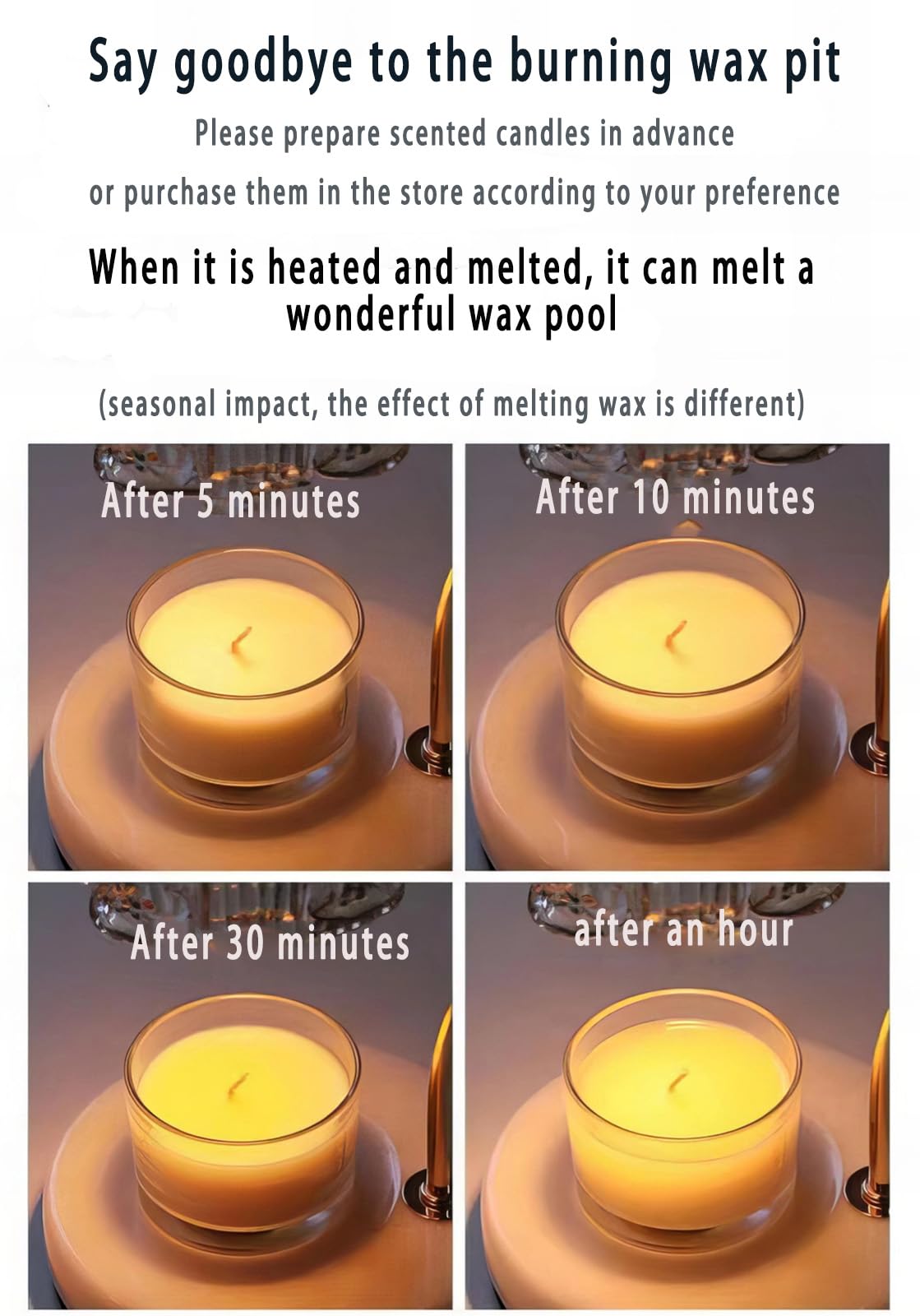 Adjustable Dimmable Candle Warmer Lamp with 2 Bulbs R934