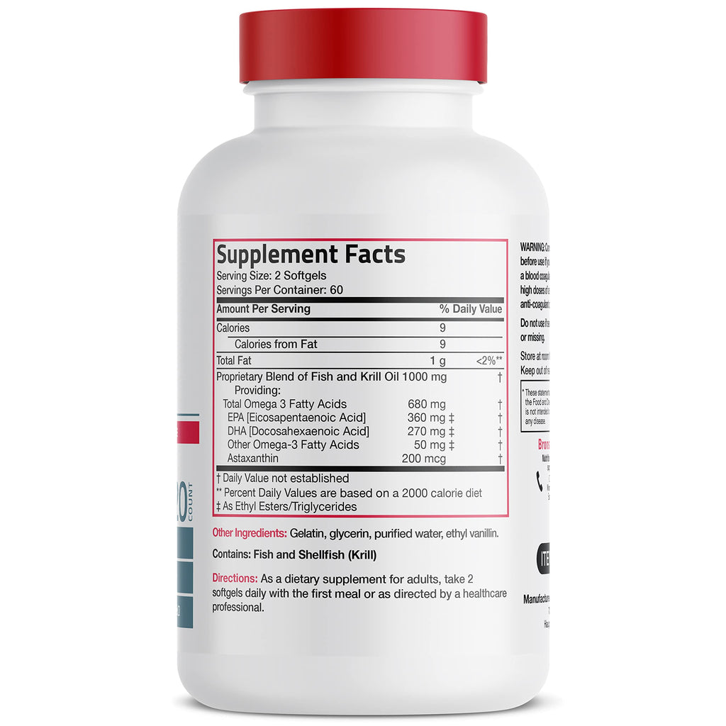 Omega-3 Fish + Krill Oil 1000 mg Softgels V3407