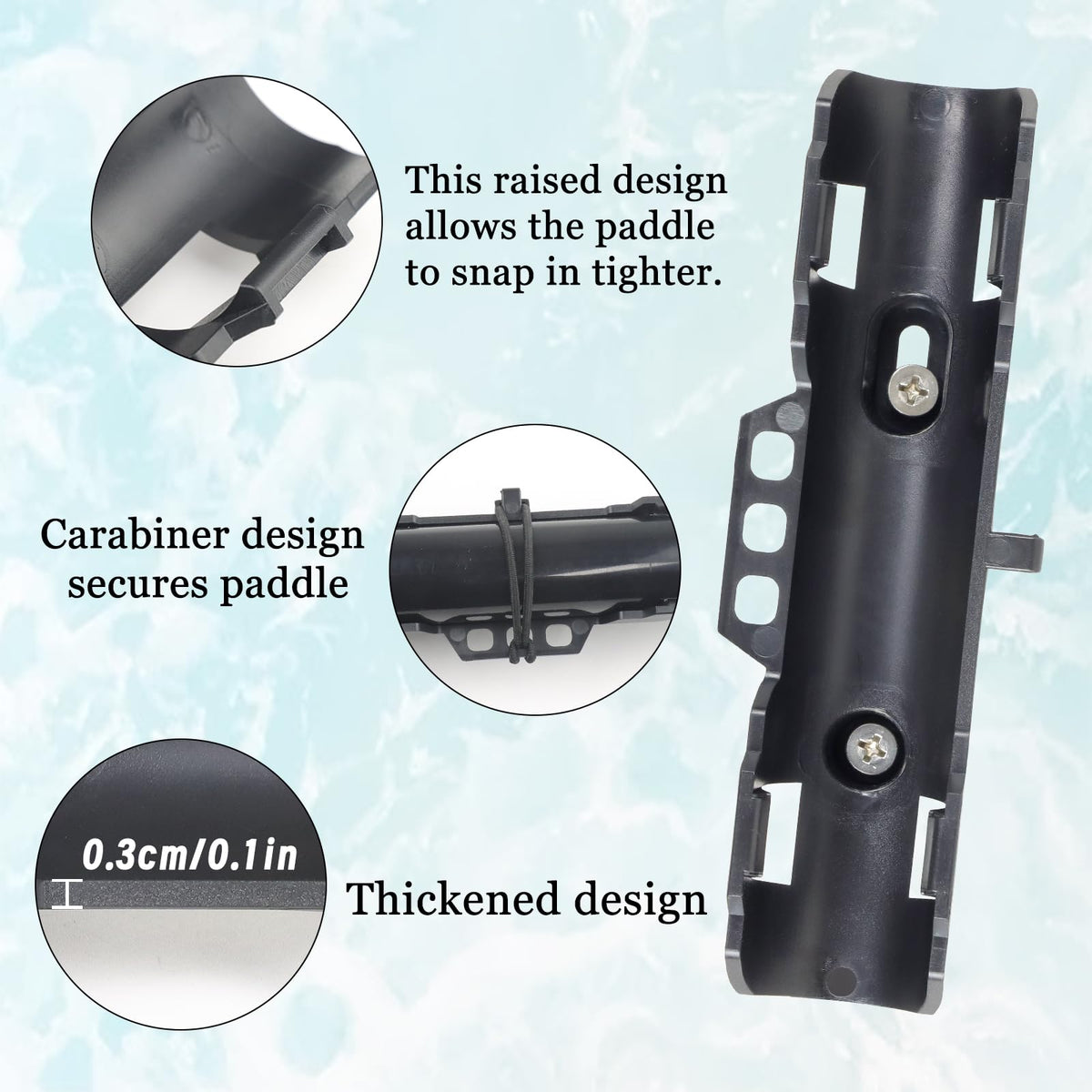 2PCS Kayak Paddle Holder with Leashes & Locking Kits T241