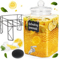 4.6 Gallon Glass Beverage Dispenser with Stand W7539