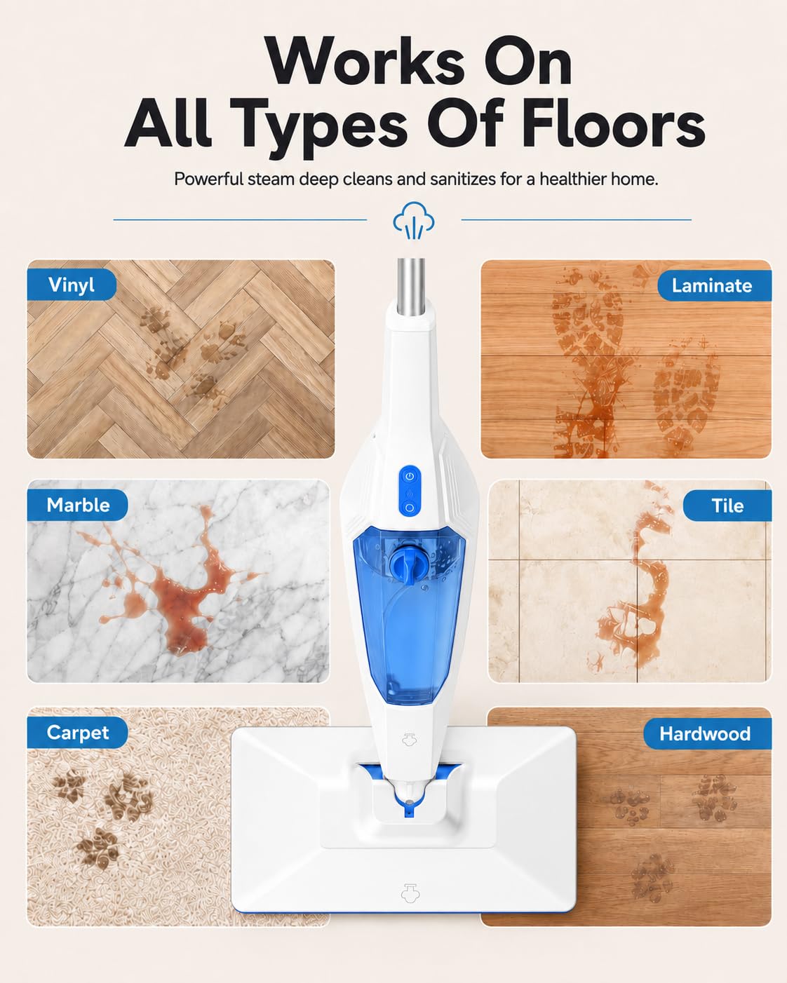14-in-1 Detachable Steam Floor Mop I921