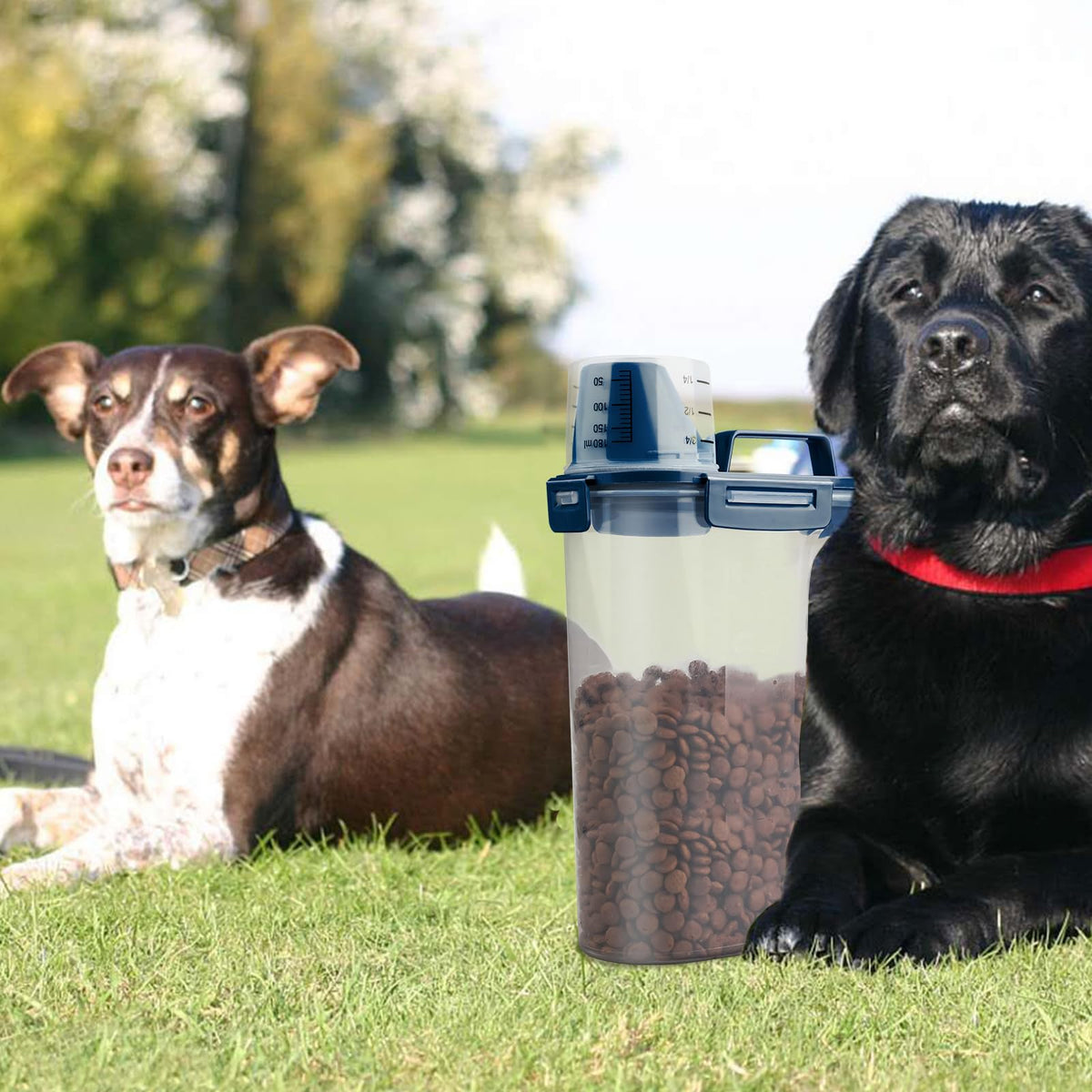 Airtight Pet Food Storage Container with Measuring Cup Z904433