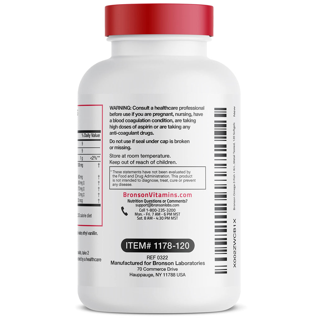 Omega-3 Fish + Krill Oil 1000 mg Softgels V3407